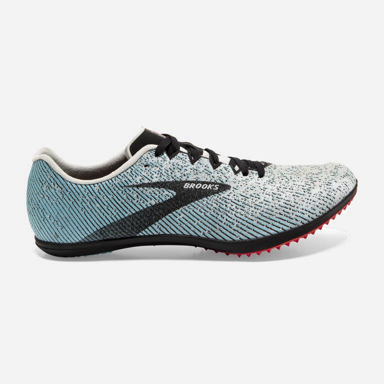 Brooks Men's Mach 19 Spikeless Track & Cross Country Shoes Singapore - Grey/Black/Capri (84653-MCTY)